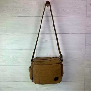 TOPFOX Canvas Multifunctional Messenger Organizational Bag Multi Compartment